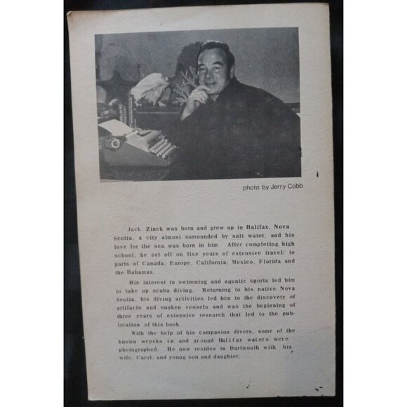 Shipwrecks of Nova Scotia by Jack Zinck – 1975 Vintage Maritime Paperback - Picture 2 of 3